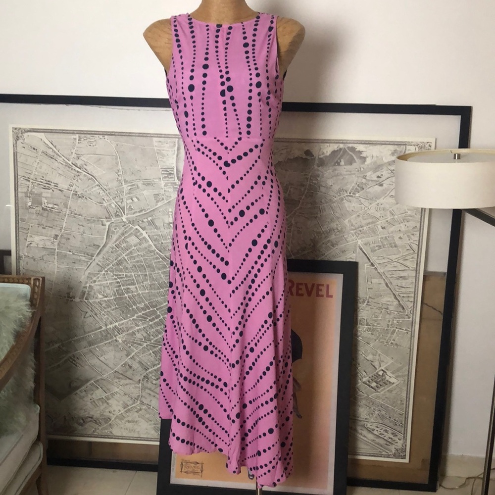 La Double J editions with MANTERO Pink Polka Dot  Asymmetrical Dress Size S